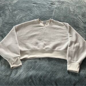 Nike‎ Off-White Textured teddy Pullover crew sweatshirt